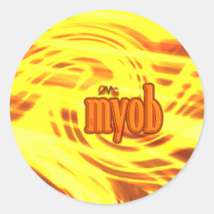 OMG! myob Classic Round Sticker