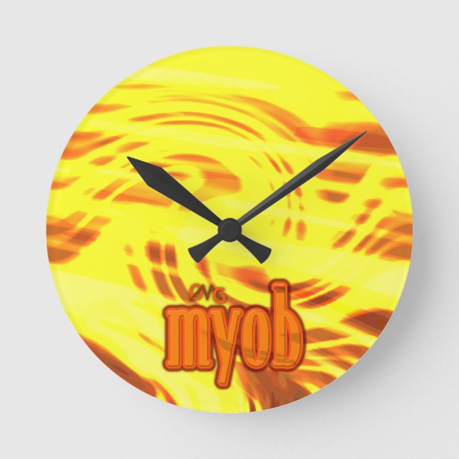OMG! myob Round Clock (Front)