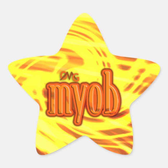 OMG! myob Star Sticker (Front)