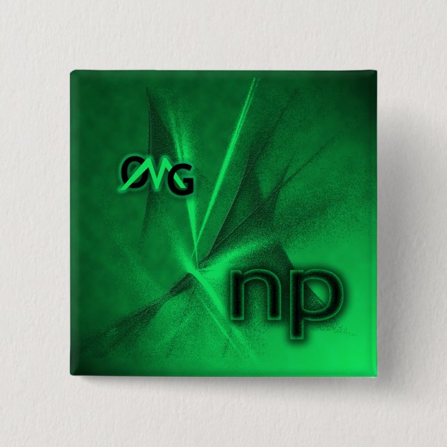 OMG! np 2 Inch Square Button (Front)