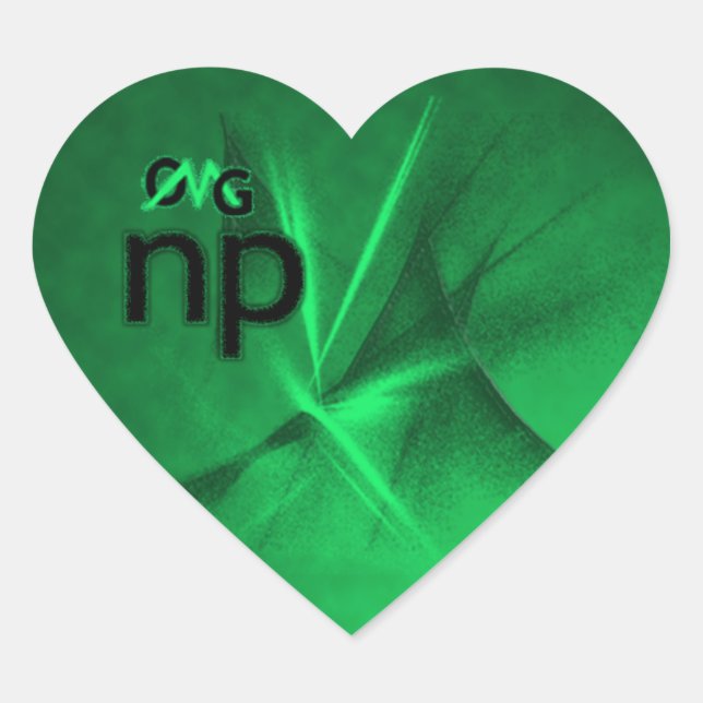 OMG! np Heart Sticker (Front)
