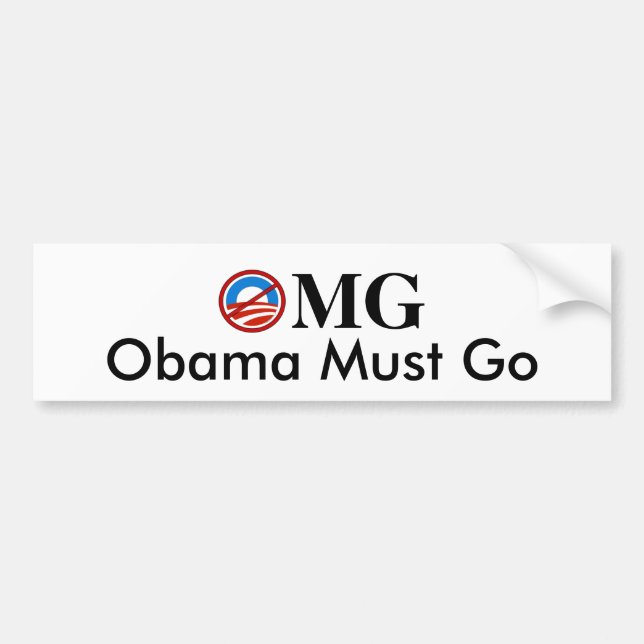 OMG-Obama Must Go Bumper Sticker (Front)
