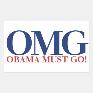 OMG Obama Must GO Sticker