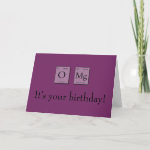OMG oh ma carte d'anniversaire périodique
