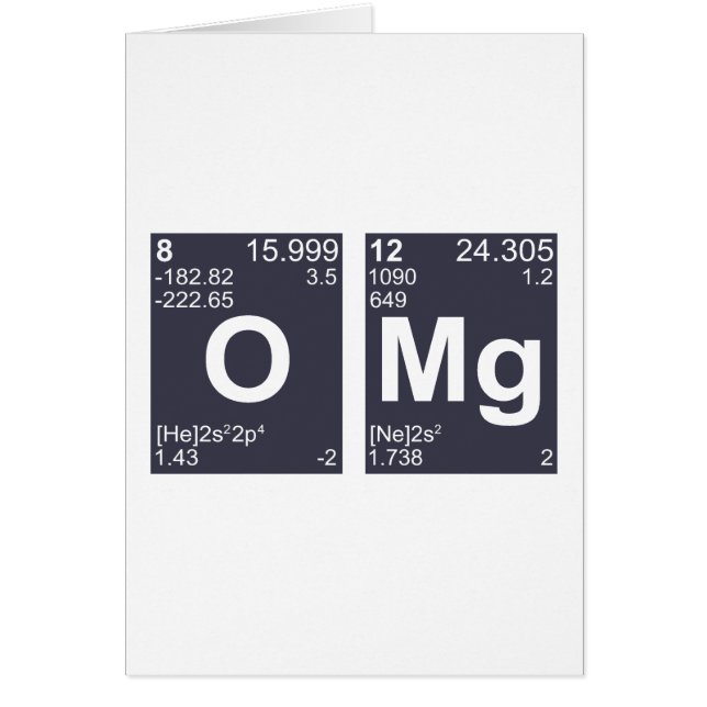 OMG Oh My God Periodic Table Elements (Front)