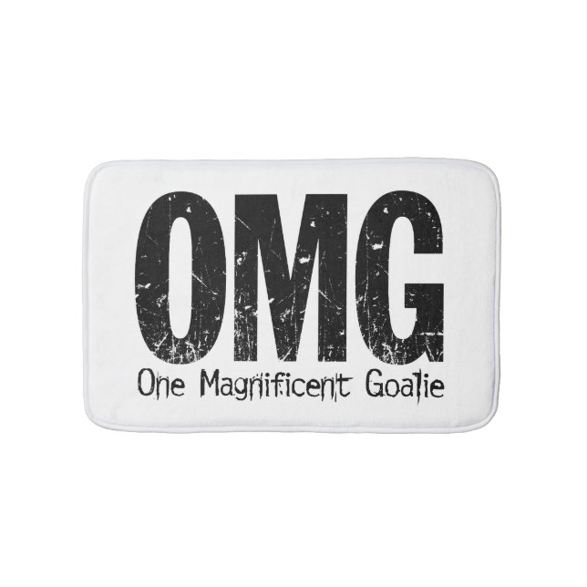 OMG: One Magnificent Goalie (Hockey) Bath Mat (Front)