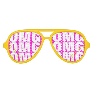 OMG party shades   crazy neon Aviator glasses