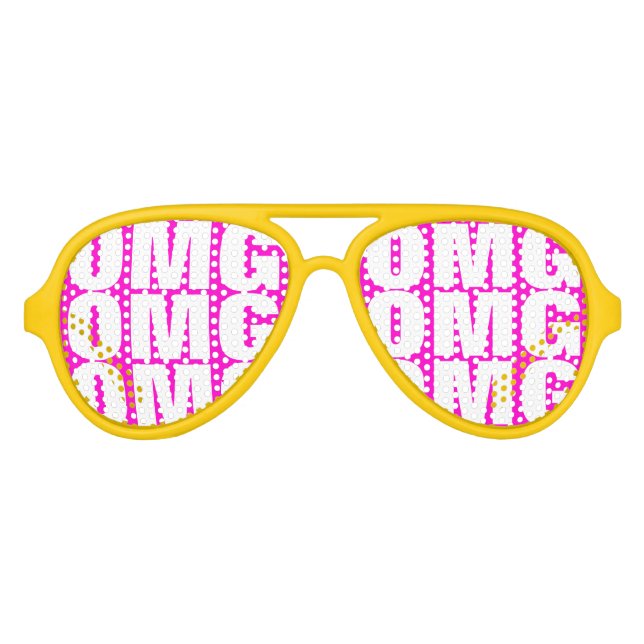 OMG party shades | crazy neon Aviator glasses (Front)