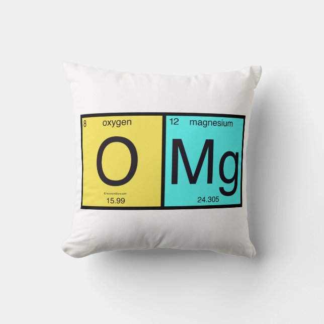 OMG Periodic Table pillow (Front)
