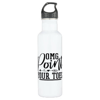 omg point your toes 710 ml water bottle