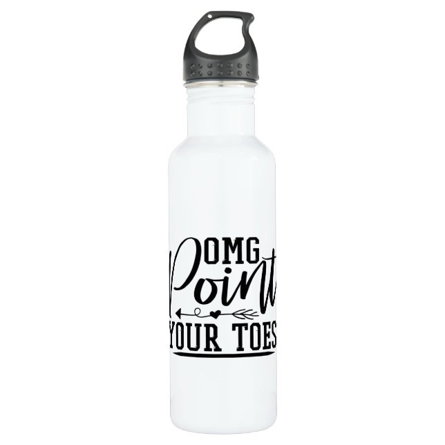 omg point your toes 710 ml water bottle (Front)