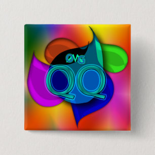 OMG! qq 2 Inch Square Button