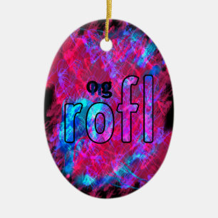 OMG! rofl Ceramic Ornament