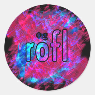 OMG! rofl Classic Round Sticker