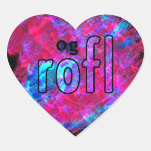 OMG! rofl Heart Sticker