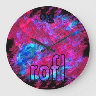 OMG! rofl Large Clock