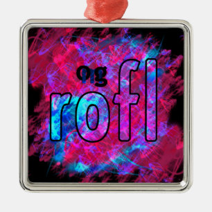 OMG! rofl Metal Ornament