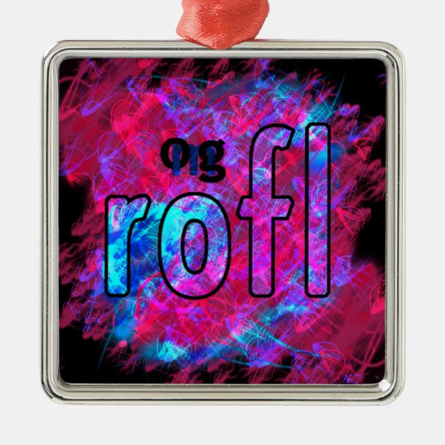 OMG! rofl Metal Ornament (Front)