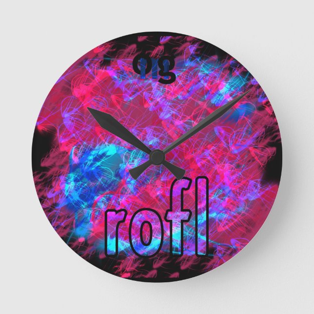 OMG! rofl Round Clock (Front)