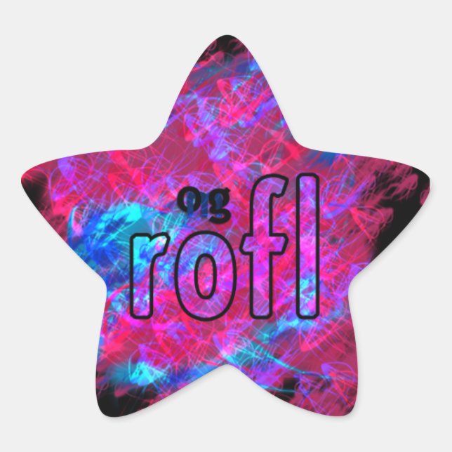 OMG! rofl Star Sticker (Front)