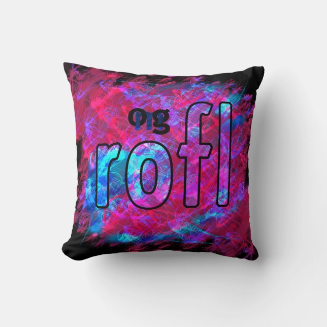 OMG! rofl Throw Pillow (Front)