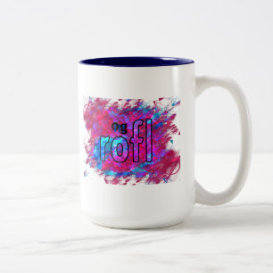 OMG! rofl Two-Tone Coffee Mug
