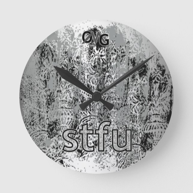 OMG! stfu Round Clock (Front)