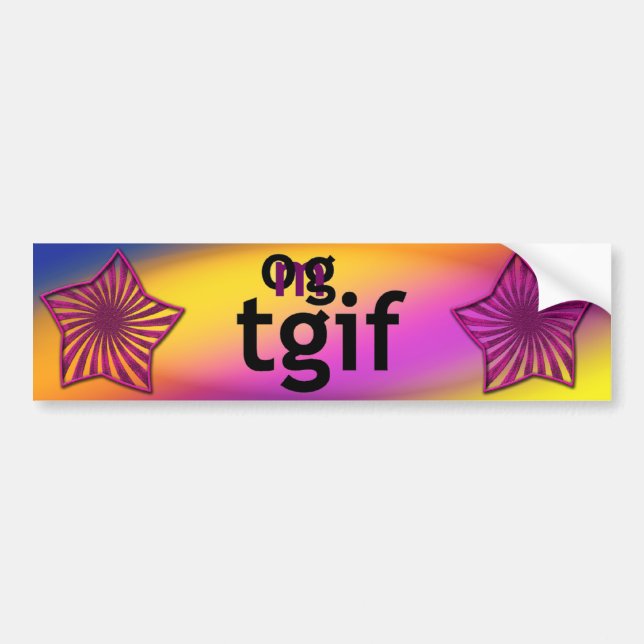 OMG! tgif Bumper Sticker (Front)
