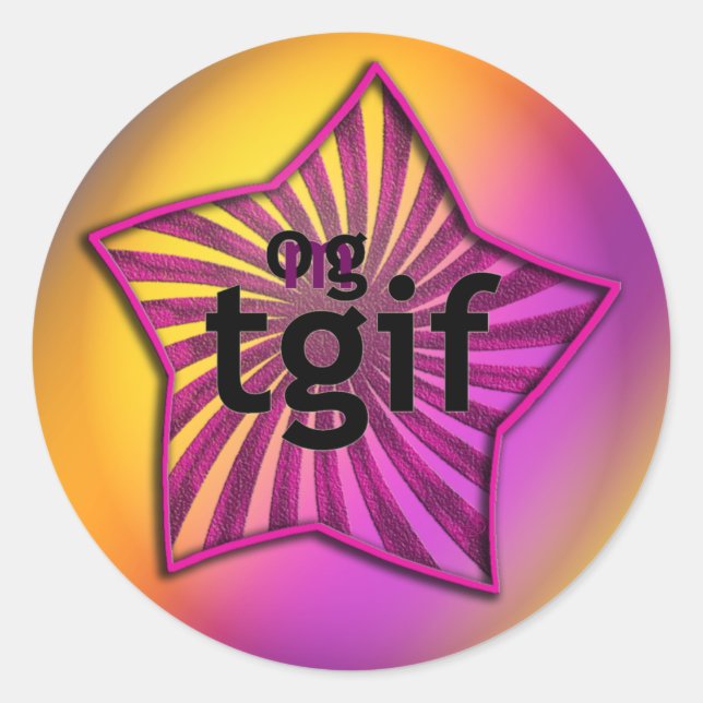 OMG! tgif Classic Round Sticker (Front)