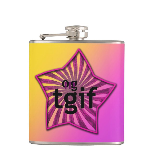 OMG! tgif Hip Flask (Front)