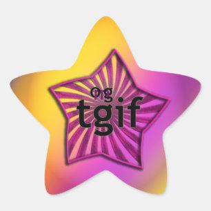 OMG! tgif Star Sticker
