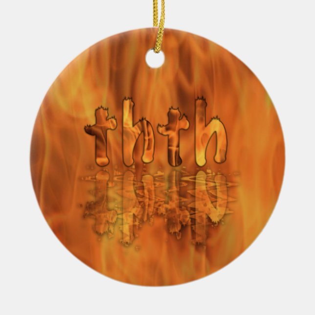 OMG! thth Ceramic Ornament (Front)