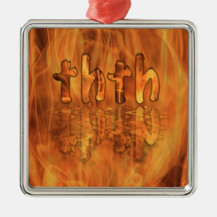 OMG! thth Metal Ornament