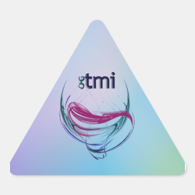OMG! tmi Triangle Sticker (Front)