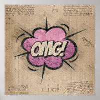 OMG! Vintage Comic Book Steampunk Pop Art