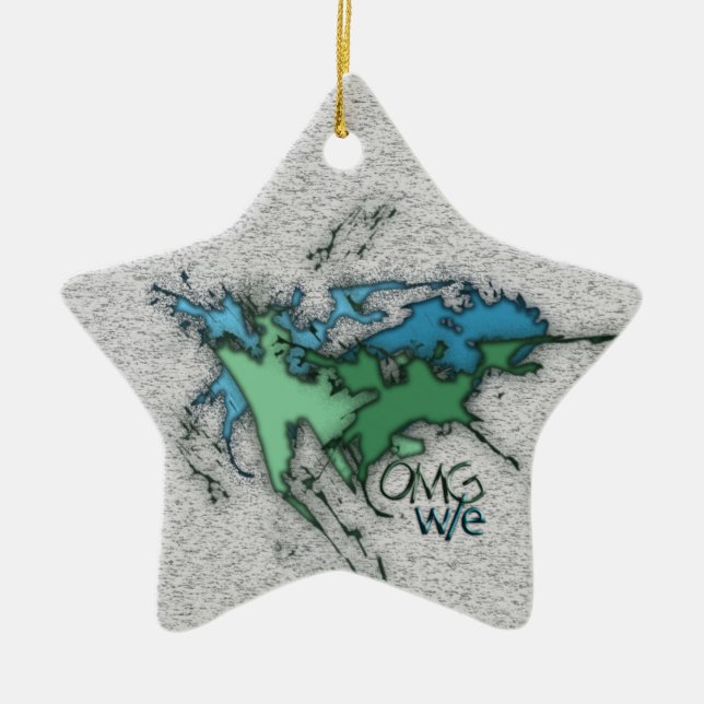 OMG! w/e Ceramic Ornament (Front)