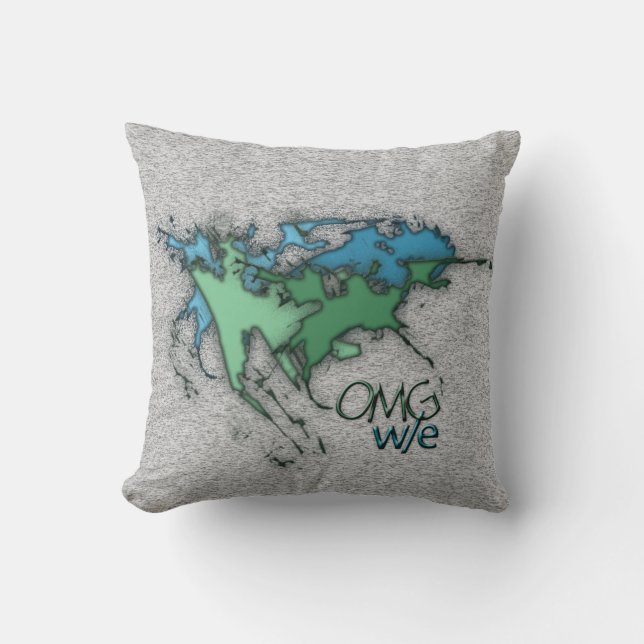 OMG! w/e Throw Pillow (Front)