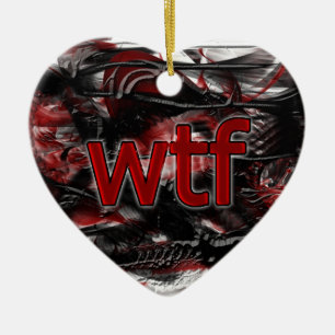 OMG! wtf Ceramic Ornament
