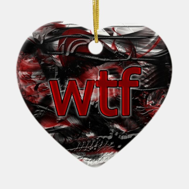 OMG! wtf Ceramic Ornament (Front)