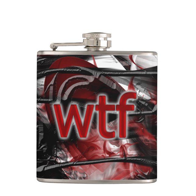 OMG! wtf Hip Flask (Front)