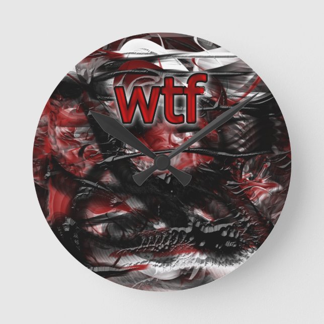 OMG! wtf Round Clock (Front)