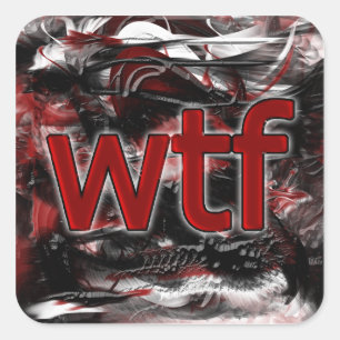 OMG! wtf Square Sticker