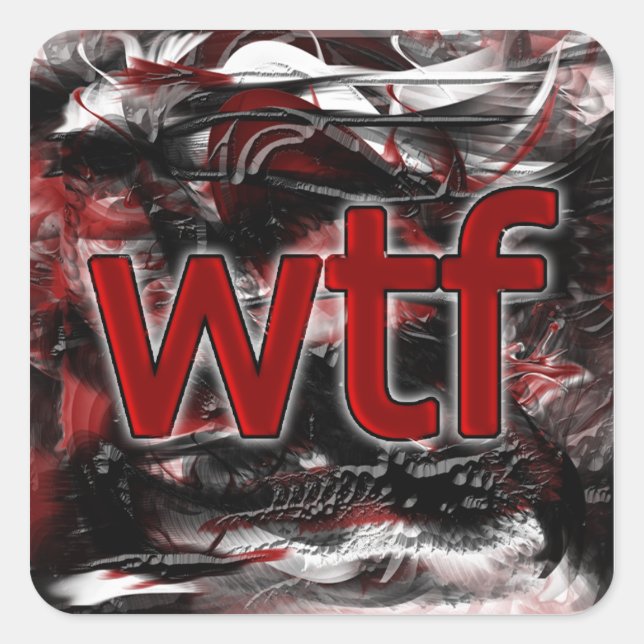 OMG! wtf Square Sticker (Front)