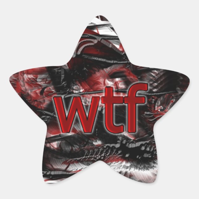 OMG! wtf Star Sticker (Front)