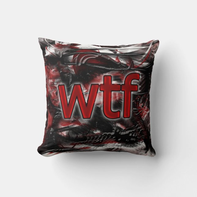 OMG! wtf Throw Pillow (Front)
