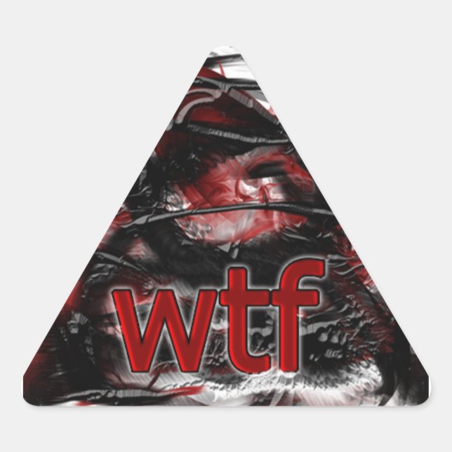 OMG! wtf Triangle Sticker (Front)