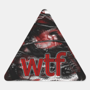 OMG! wtf Triangle Sticker