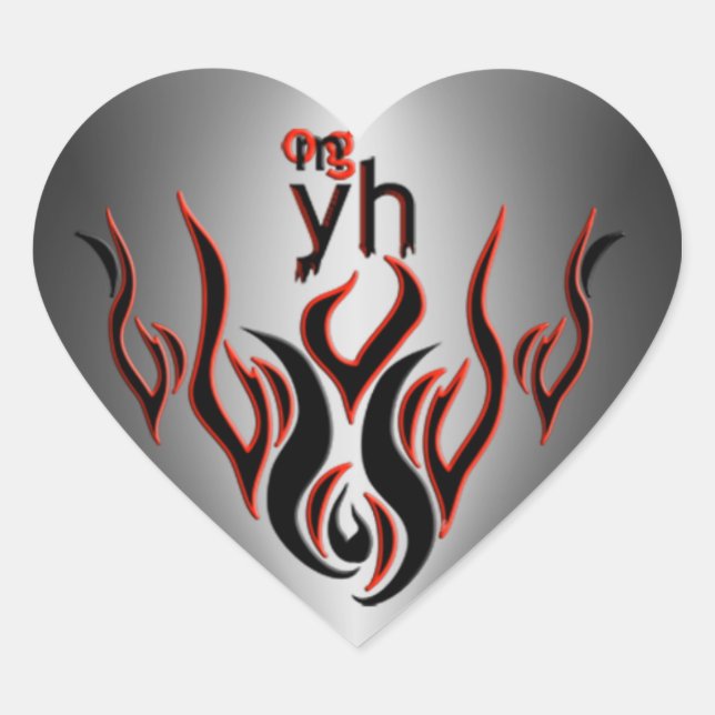 OMG! yh Heart Sticker (Front)