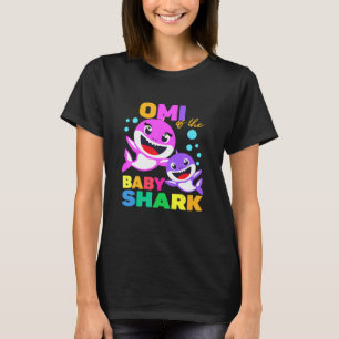 Omi Of The Baby Birthday Shark Omi Shark Christmas T-Shirt