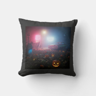 Ominous Halloween Night Throw Pillow